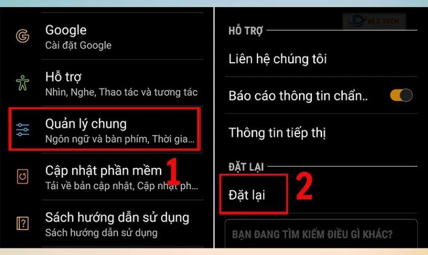 Khôi phục cài đặt gốc điện thoại Samsung