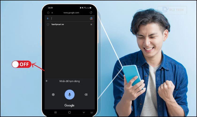 Tắt chế độ nhập giọng nói