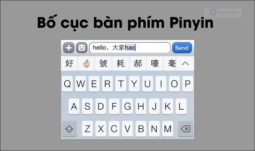 Bố cục bàn phím Pinyin được đánh giá là dễ sử dụng nhất