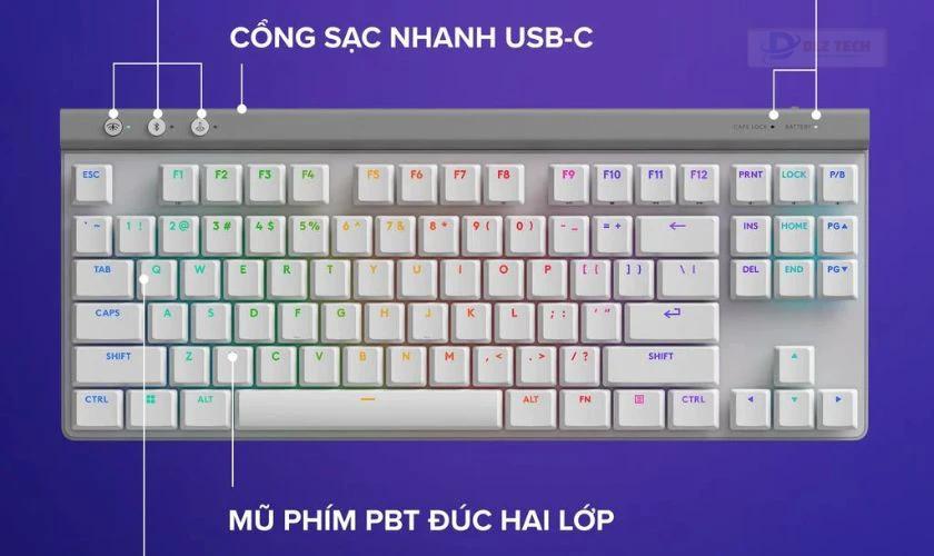Bàn phím cơ không dây Logitech G515 Lightspeed TKL