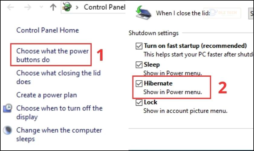 Cách bật chế độ Hibernate trong Win 10 bằng Power Options nhanh