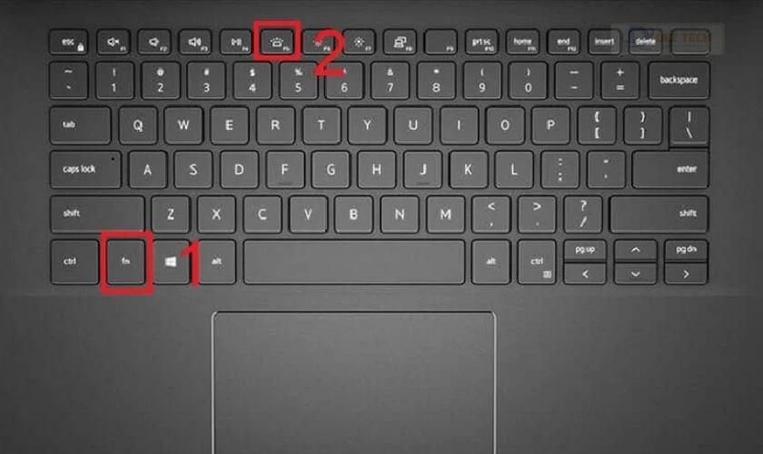 Cách bật đèn bàn phím laptop Dell