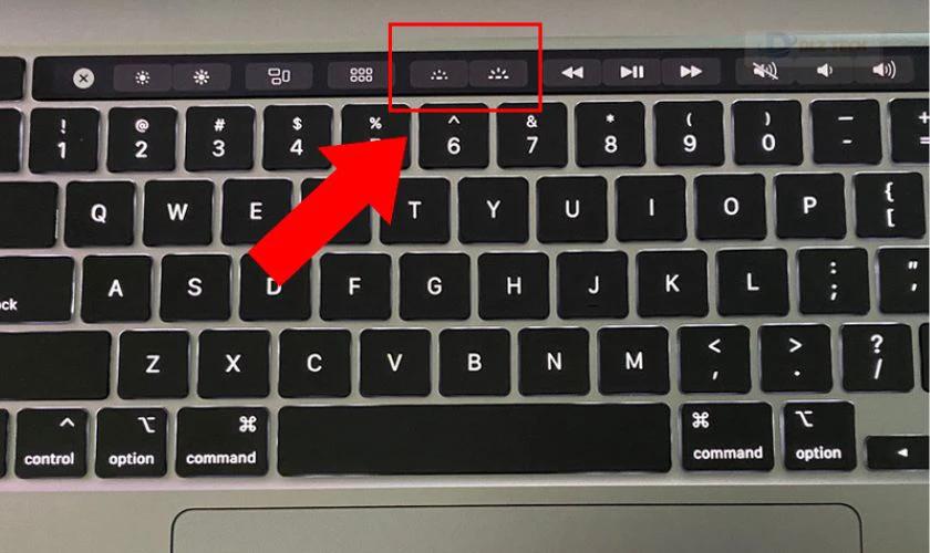 Cách bật đèn bàn phím MacBook tại thanh Touch Bar