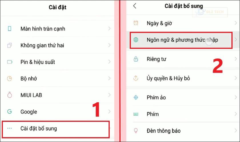 Cách cài đặt bàn phím tiếng Trung trên OPPO trong cài đặt