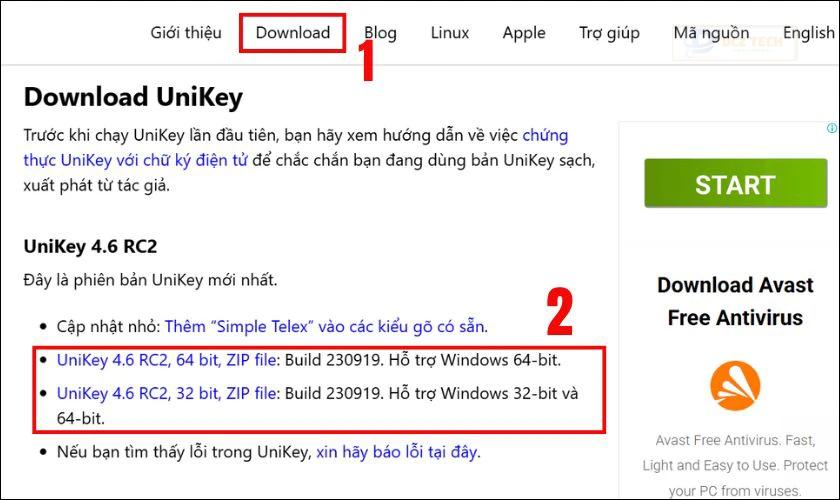 Cách cài Unikey trên máy tính Windows