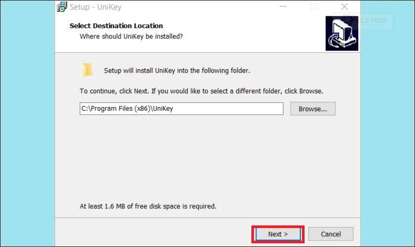 Nếu muốn đổi thư mục, chọn vào Browse, chọn vị trí mong muốn đổi, bấm Next