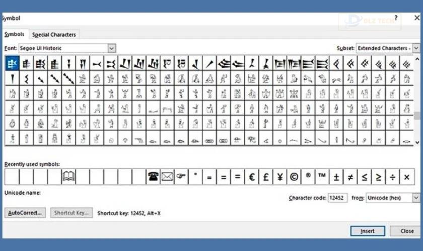 Kiểu Font Segoe UI Historic