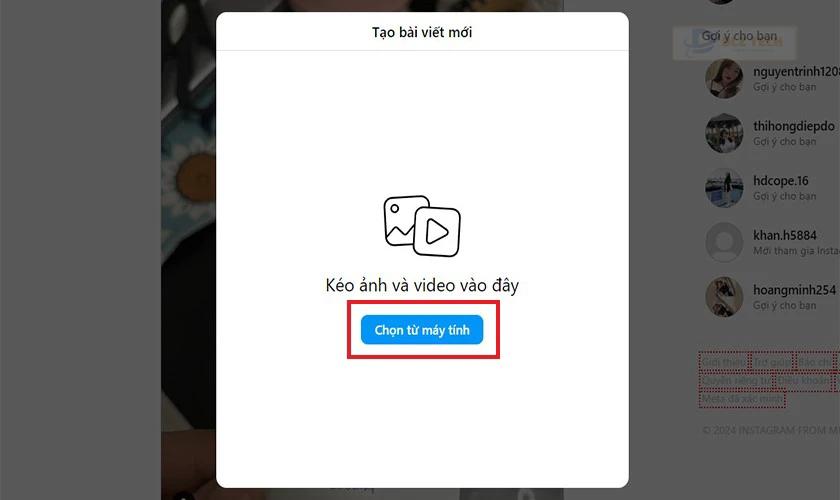 Chọn từ máy tính