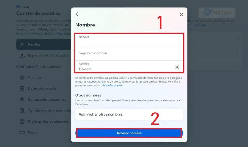 Bạn chọn Revisar cambio để thay dổi