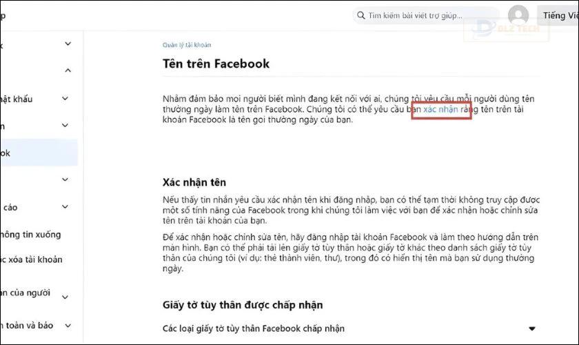 Nhấn vào Xác nhận
