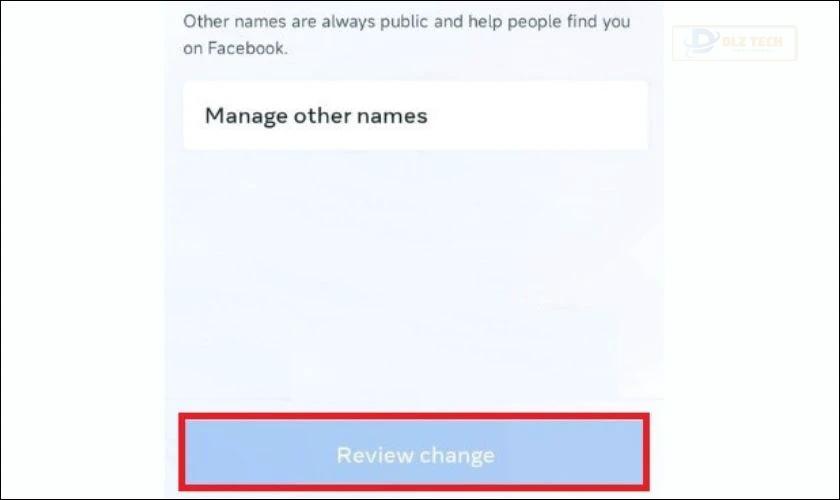 Chọn vào Review change để xem trước thay đổi và chọn Save để lưu tên mới