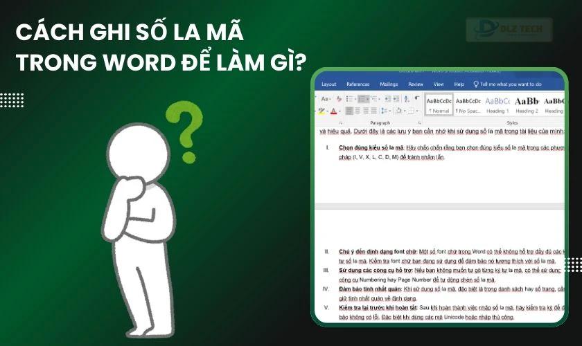 Cách ghi số La Mã trong Word để làm gì