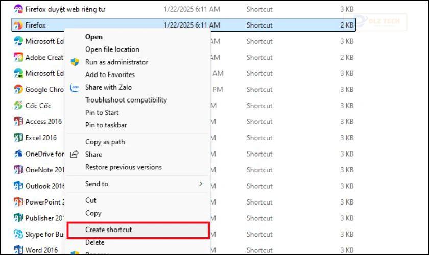 Tạo lối tắt trên Firefox