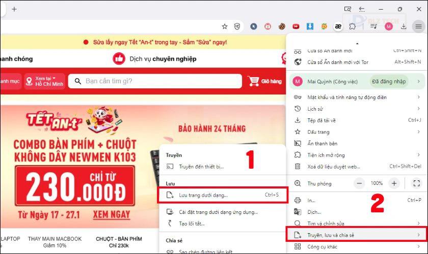 Tạo lối tắt Cốc Cốc