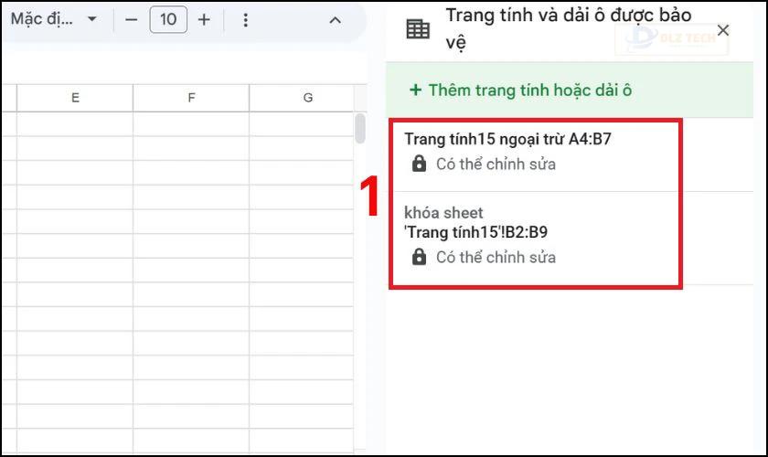 Cách bỏ bảo vệ trang tính trong Google Sheets