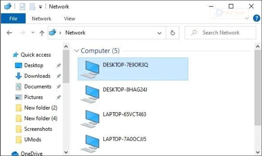 Nếu đã thiết lập IP chính xác, cả hai PC sẽ xuất hiện trong tab Network
