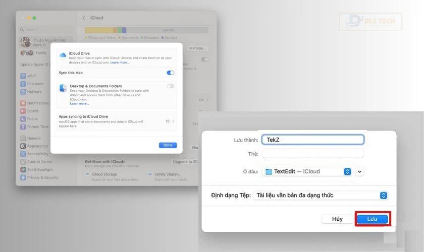 Cách share dữ liệu giữa 2 máy tính MacBook qua iCloud