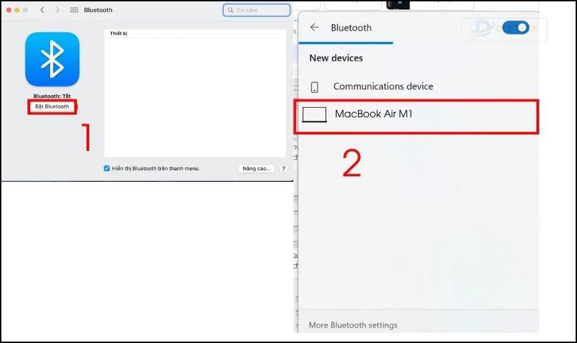 Cách share dữ liệu giữa 2 máy tính Windows và MacBook qua Bluetooth