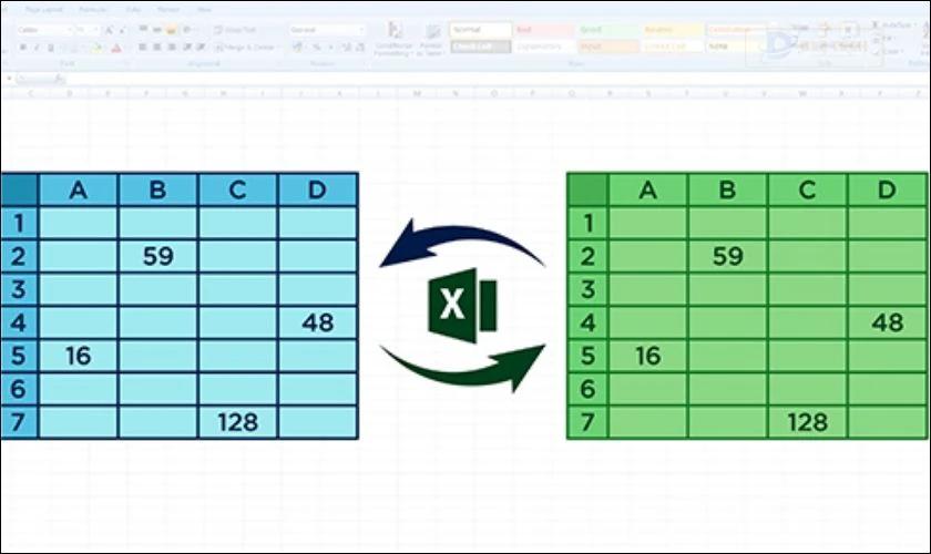 Cách so sánh hai file Excel thủ công