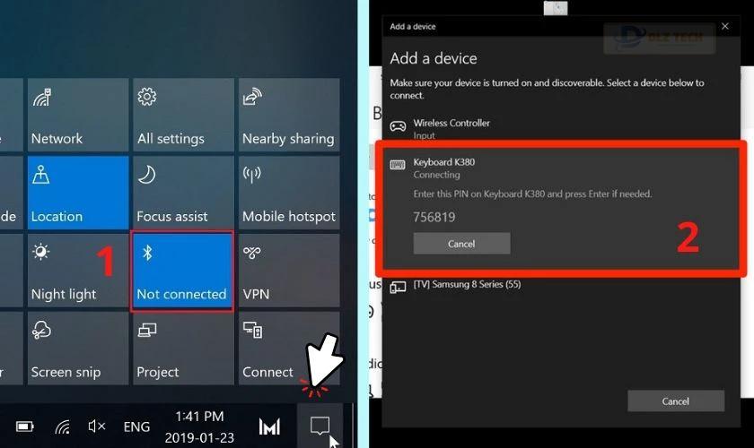 Cách sử dụng bàn phím rời cho laptop Windows 10 qua Bluetooth