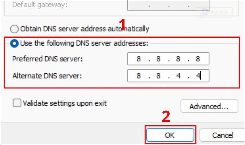 Thay đổi máy chủ DNS để tăng tốc độ Wifi trên Windows 11