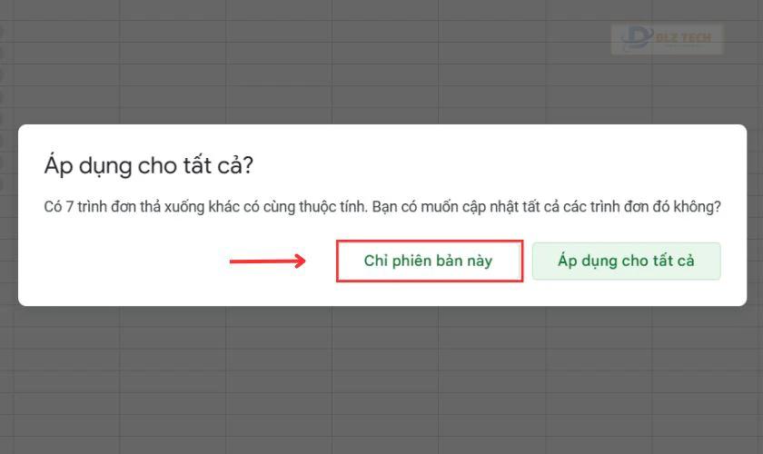 Bạn nhấn vào Chỉ phiên bản này