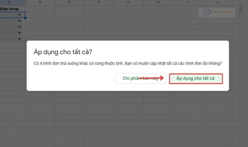Nếu muốn cập nhật, bấm chọn Áp dụng cho tất cả