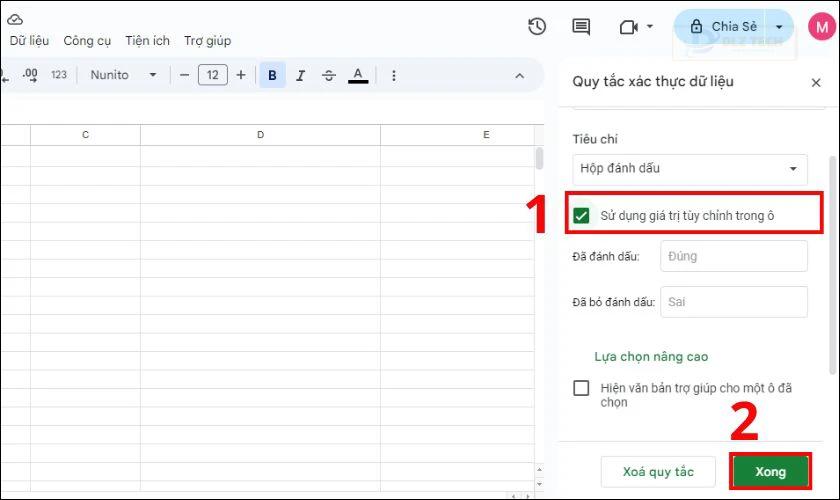 Hoàn tất quy trình xác thực dữ liệu