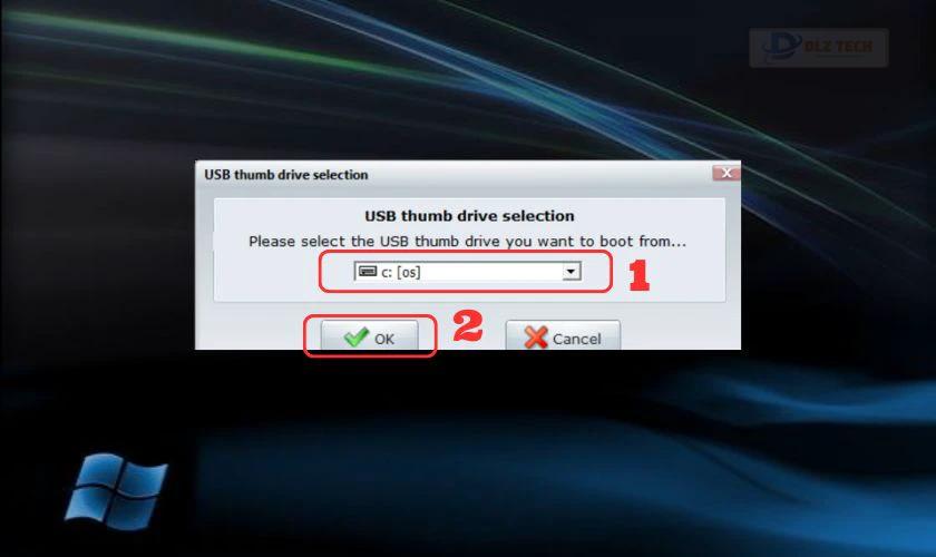 Chọn USB mà bạn muốn kiểm tra. Sau đó chọn OK
