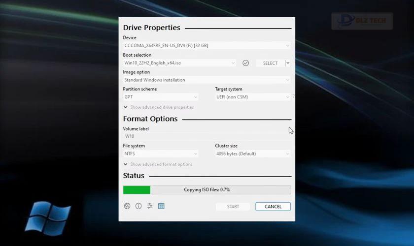 Quá trình tạo USB Boot