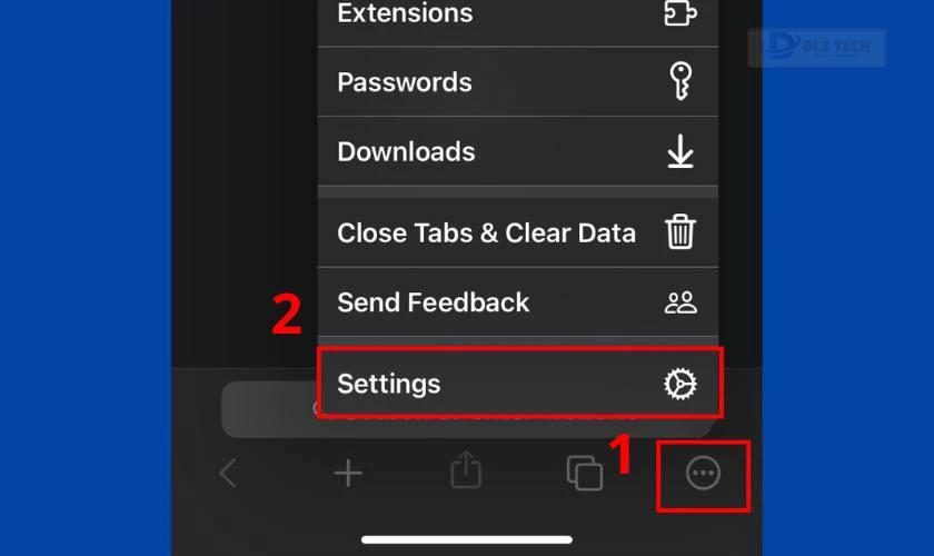 Sau đó bạn tiếp tục tìm chọn vào mục Settings