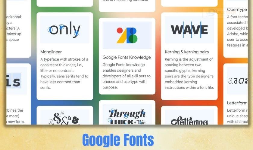 Danh sách trang web cung cấp font chữ