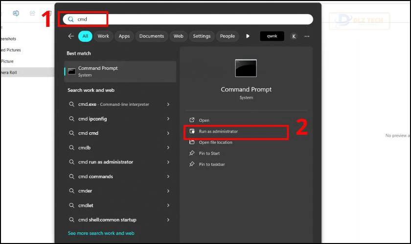 Lấy lại quyền truy cập bằng Command Prompt