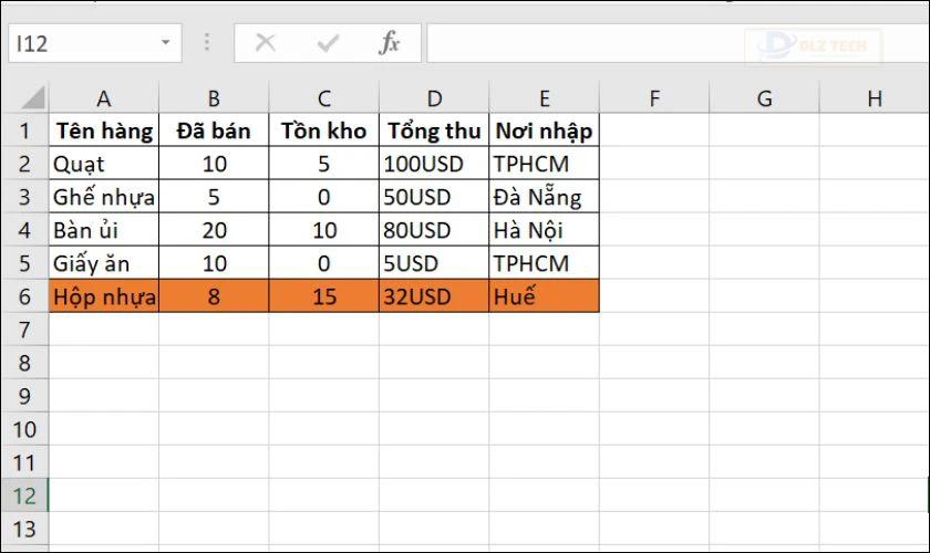 Kết quả của công thức