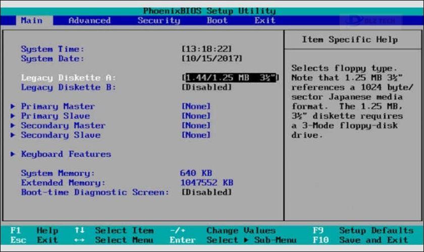 Cách sử dụng Menu BOOT