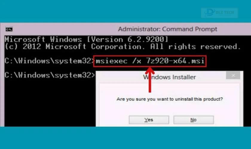 Gỡ phần mềm qua Command Prompt