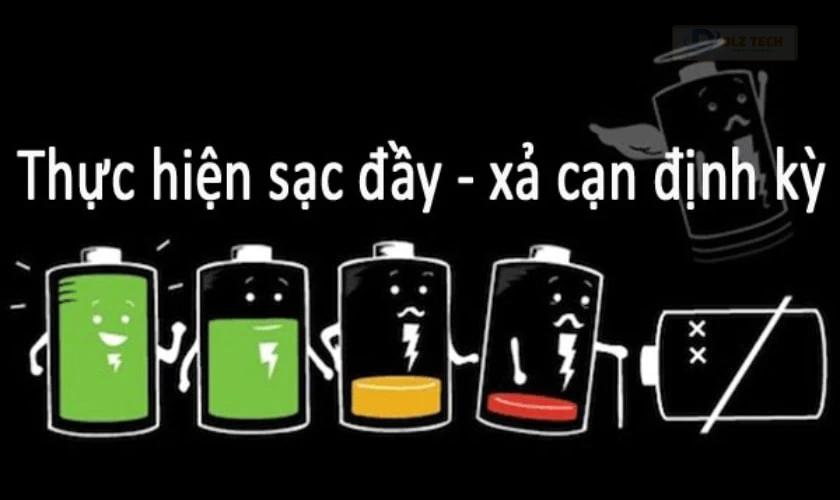 Xả pin định kỳ 3 đến 6 tháng