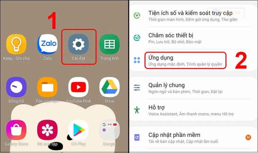 Cấp quyền cho ứng dụng Zalo