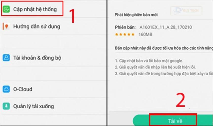 Cập nhật hệ điều hành điện thoại