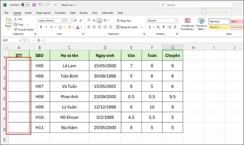 Đánh số thứ tự trong Excel bằng hàm AGGREGATE nhanh