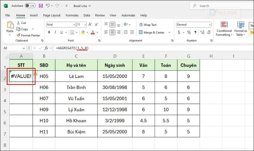 Lưu ý khi đánh số thứ tự trong Excel bằng hàm AGGREGATE