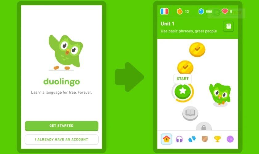 Cách học tiếng anh Duolingo trên máy tính