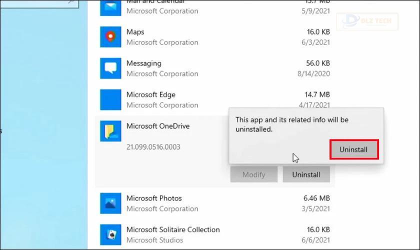 Cuối cùng, bạn xác nhận lại việc gỡ bỏ bằng cách nhấn tiếp tục vào nút Uninstall