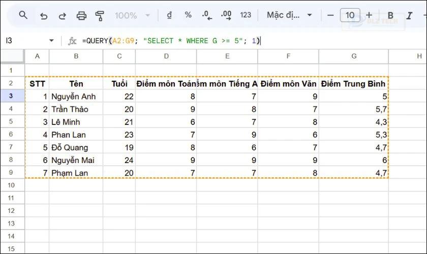 Tra cứu dữ liệu với hàm Query