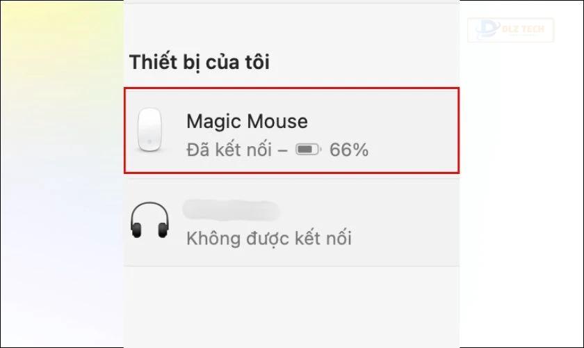 Chọn tên chuột và tiến hành ghép nối