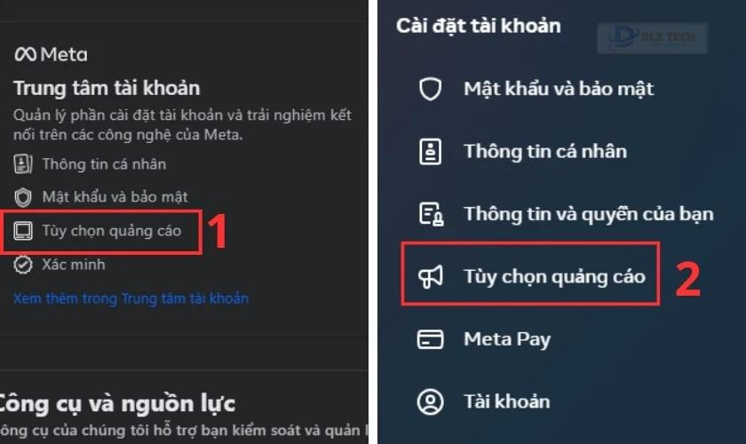 Tùy chọn quảng cáo