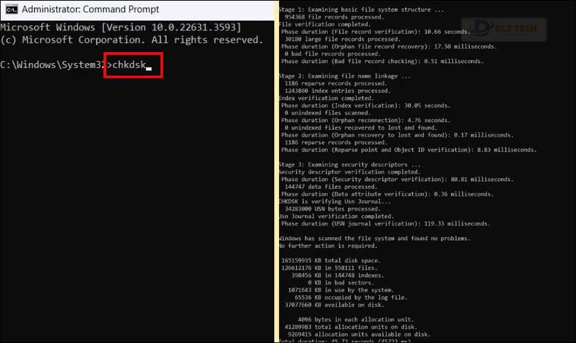 Kiểm tra sức khỏe ổ cứng có sẵn CHKDSK Tool