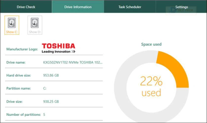 Sử dụng CheckDrive để kiểm tra và sửa chữa lỗi trên ổ cứng