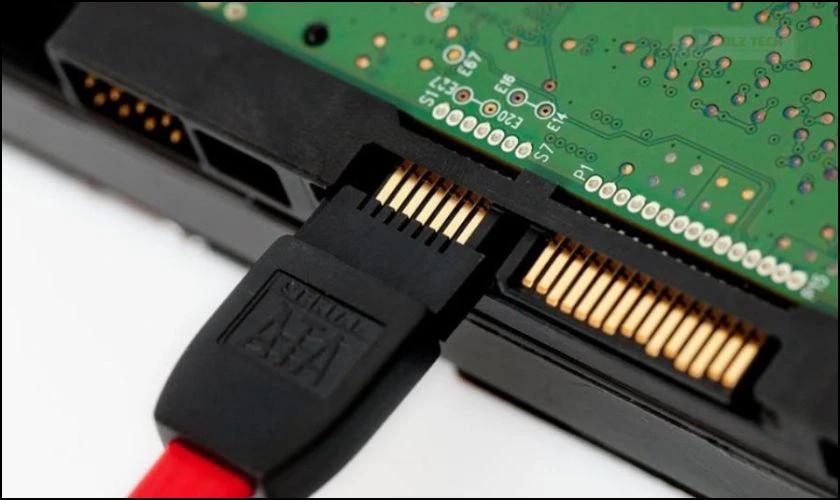 Cổng SATA không được kết nối chính xác hoặc bị hỏng