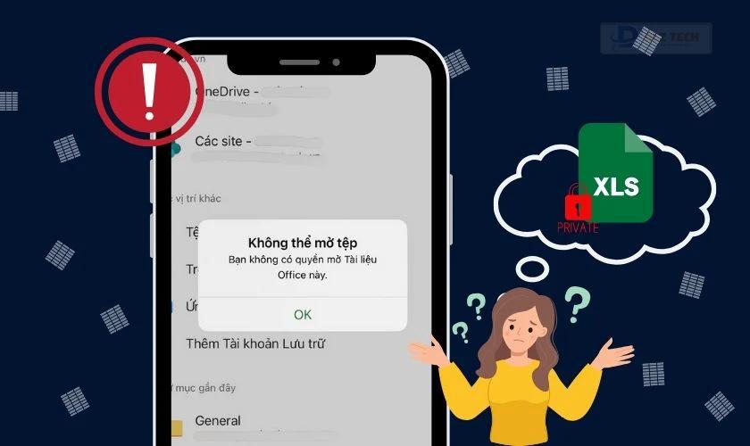 Yêu cầu quyền truy cập vào tệp Excel trên điện thoại